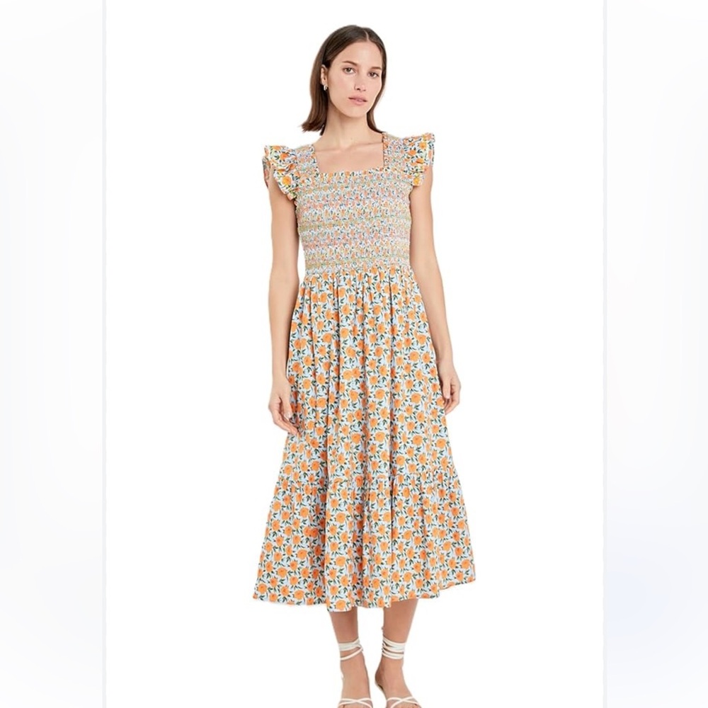 Anthropologie English Factory Women's Floral Print Maxi Dress